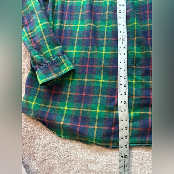Ralph Lauren Men’s Performance Flannel Classic Fit Green Plaid Sz XL - Picture 6 of 7
